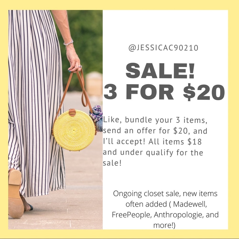 3 items for $20 Ongoing Sale - many new items added!